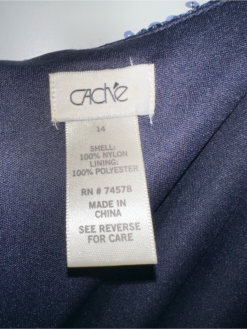 Cache Navy Blue Dress with Tag